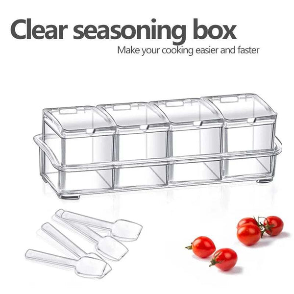 Modern Kitchen, Organized Flavor: Discover the Clear Seasoning Box Storage Containers