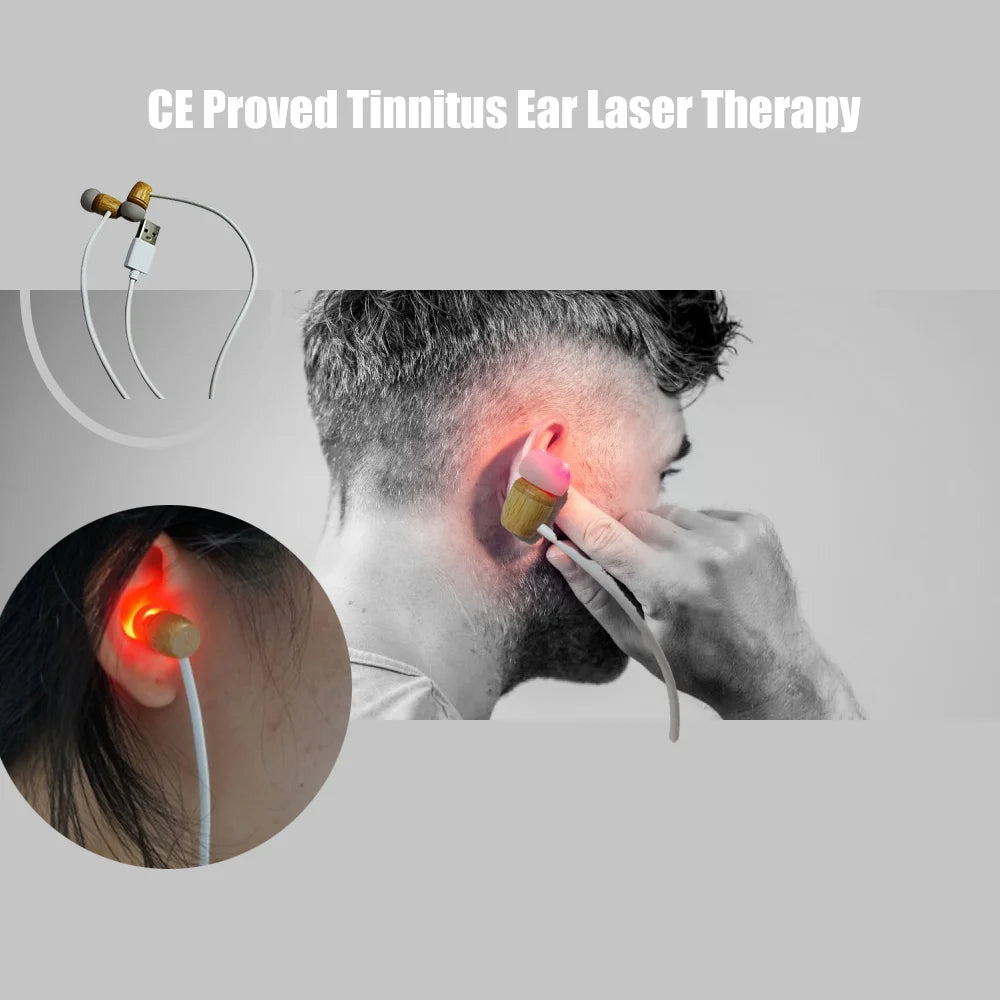 Ear Laser for Tympanitis Tinnitus - Advanced Cold Laser Therapy Watch Earplug