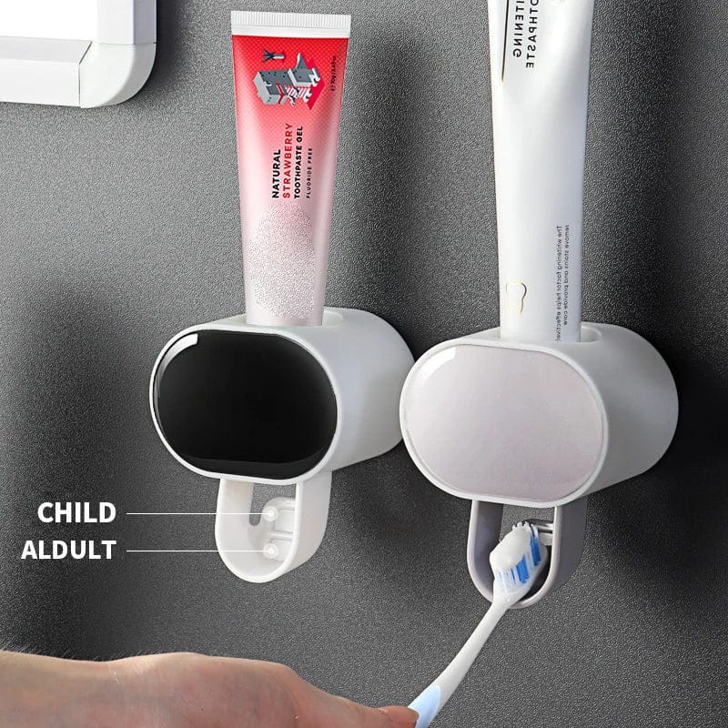 Simplify Your Routine: Automatic Toothpaste Dispenser with Toothbrush Holder for Effortless Dental Care