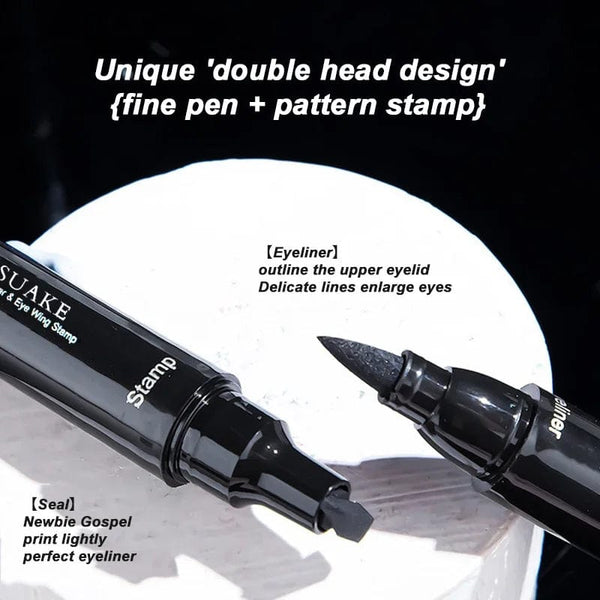 Winged Perfection 2-in-1 Stamp Liquid Eyeliner Pencil for Effortless Elegance