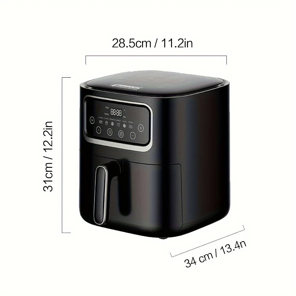 Multi-Functional 10L Large Capacity Air Fryer - 2000W Stainless Steel Electric Oven