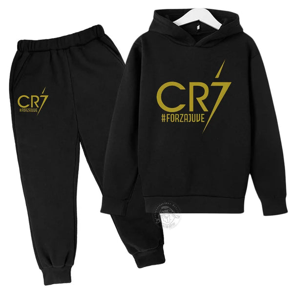 Trendy Football Boys CR7 Hoodie Set - Perfect Children's Long Sleeve Clothing