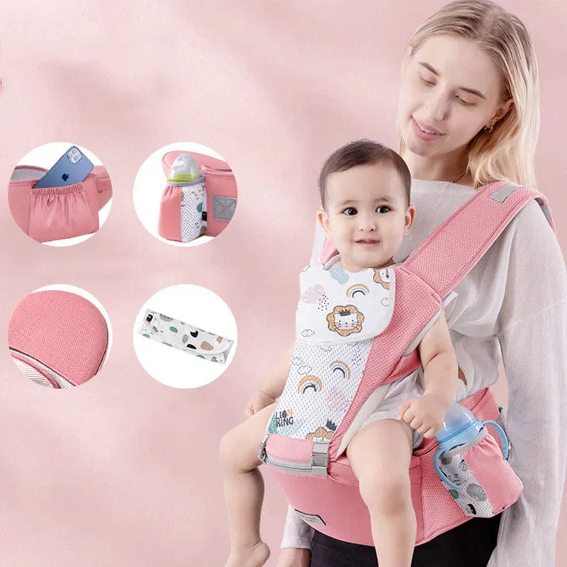 Ergonomic Baby Carrier Backpack - Newborn Hipseat Carrier, Front Facing Kangaroo Baby Wrap Sling for Comfortable Travel