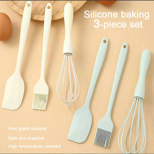 Food Grade Silicone Baking Tools - 3-Piece Set, Heat Resistant, Eco-Friendly