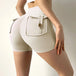 Women Sport Shorts Pockets Gym - Sexy High Waist Push Up Scrunch Biker Shorts