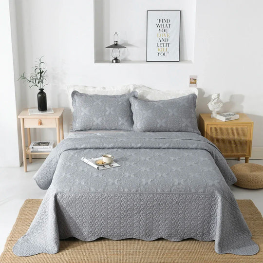 Luxury Euro Bedspread - 100% Cotton, Summer Quilt, Multi-functional