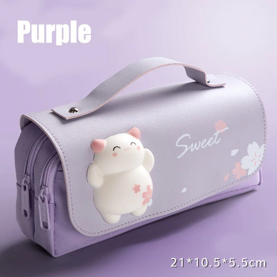 Kawaii 3D Pencil Case - Waterproof, Cute, Decompression Pen Pouch