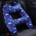 Natural Fiber Delight: Blue Dinosaur and Pink Girl Designs in Our Cute Car Neck Pillow Set