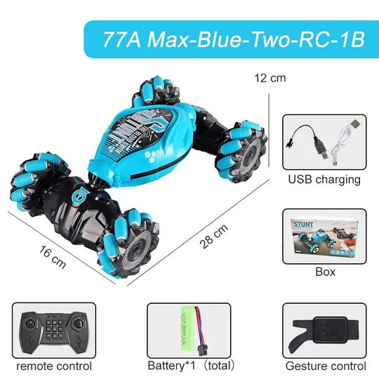 RC Car With LED Light Gesture Induction Deformation Twist Climbing Radio Controlled Car