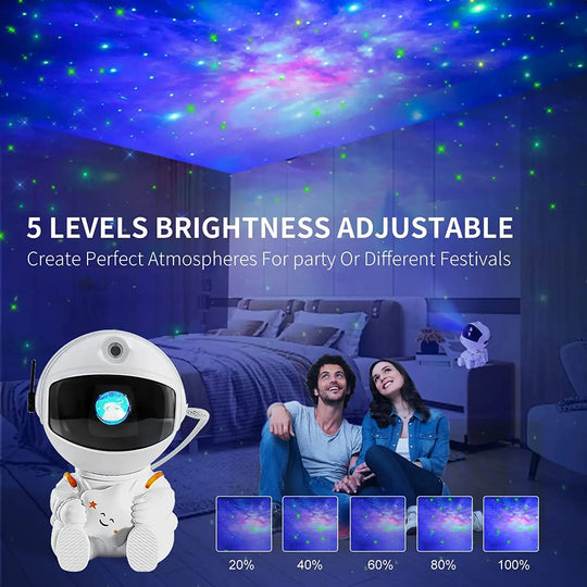 Astronaut Star Projector Night Light | 360° Galaxy Nebula | Remote Controlled