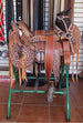 Fine Mexican Charro Saddle with Cantinas: Complete Set with Fuste 15 and Accessories.