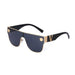 Metal Frame One-Piece Sun Glasses - New Luxury Gafas Mujer, Fashionable Sunglasses for Women