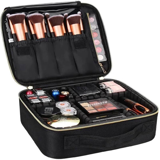 Effortless Beauty: Discover the Ultimate Portable Makeup Organizer with Adjustable Dividers