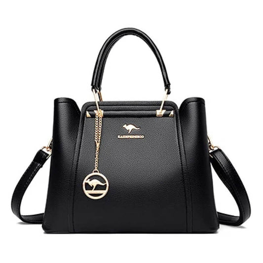 Modern Elegance: Large Capacity Shoulder PU Leather Tote Handbag - Fashionable Bags for Ladies