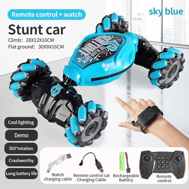 RC Car With LED Light Gesture Induction Deformation Twist Climbing Radio Controlled Car