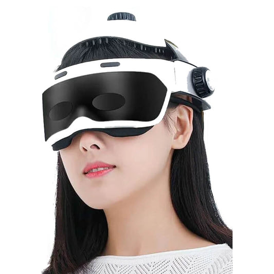 Unwind in Style: Smart 2-in-1 Vibrating Air Pressure Eye Massager with Hot Compress and Music