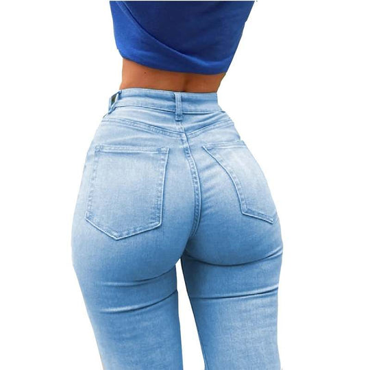 Women's Plus Size Denim Pencil Jeans – Stylish & Comfortable for Every Body