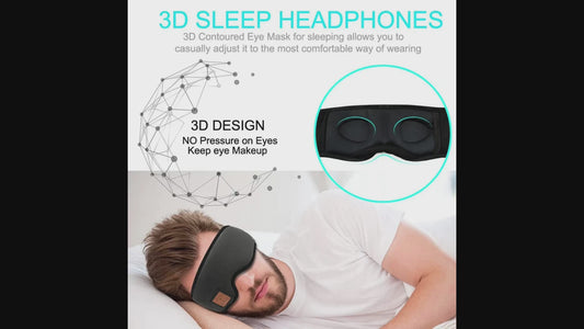 Bluetooth Sleeping Headphones Headband Thin Soft Elastic Comfortable Wireless Music Headphones Eye Mask Led Headband BK TYPE-C