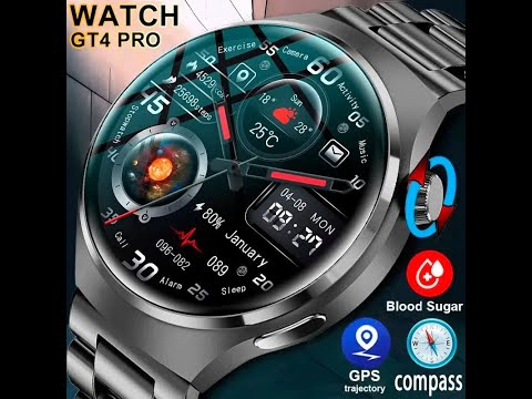 GT4 PRO Smart Watch Men Watch 4 Pro AMOLED HD Screen Bluetooth Call GPS NFC Heart rate BloodSugar SmartWatch 2023 New