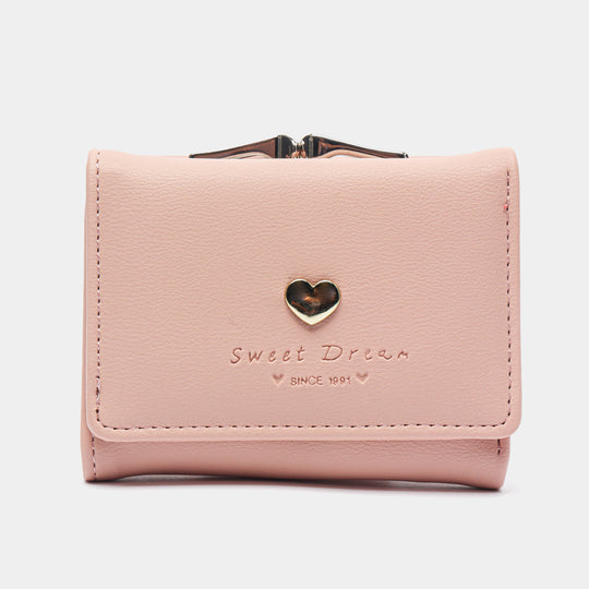 Candy Color Vintage Heart Clasp Ladies Wallet: Stylish and Functional Accessories for Women