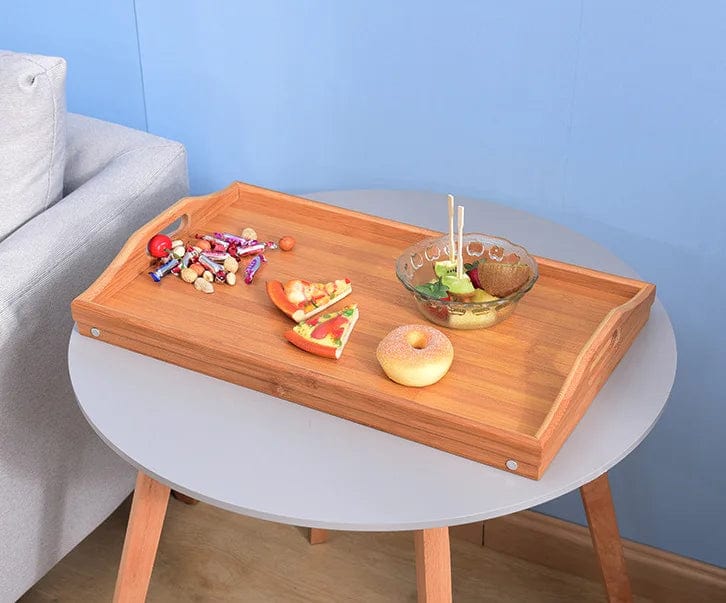 Nature's Elegance: Dinner Food Bamboo Serving Tray for Tea, Coffee, and Breakfast