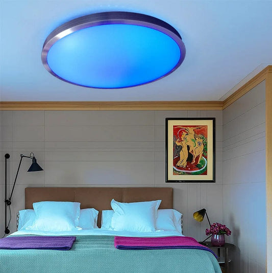 Colorful Harmony: Modern RGB Ceiling Lamp - Smart Music and Light Control for Bedroom and Living Room