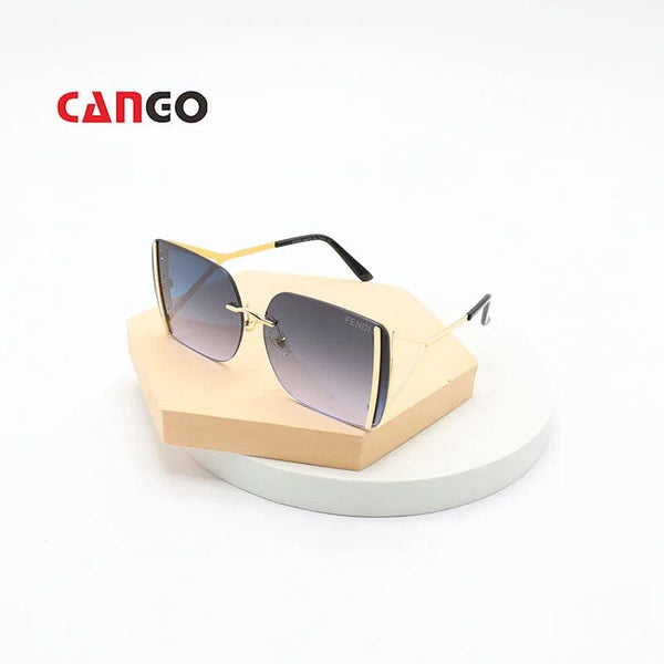 Square Oversized Rimless Sunglasses for Women - Stylish Female Shades