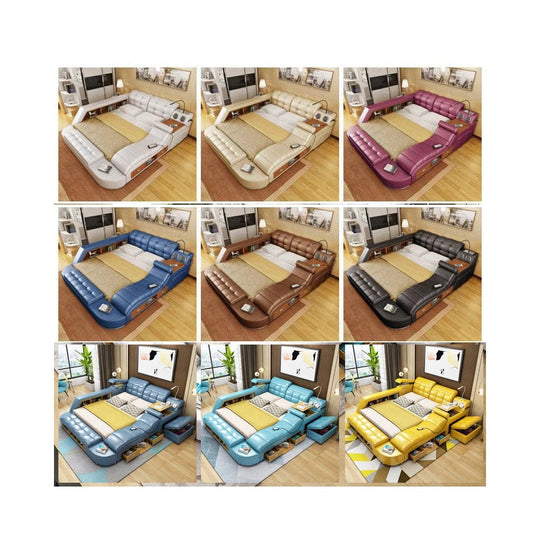 Multifunction Massage Tatami Bed with USB Charge and Speaker