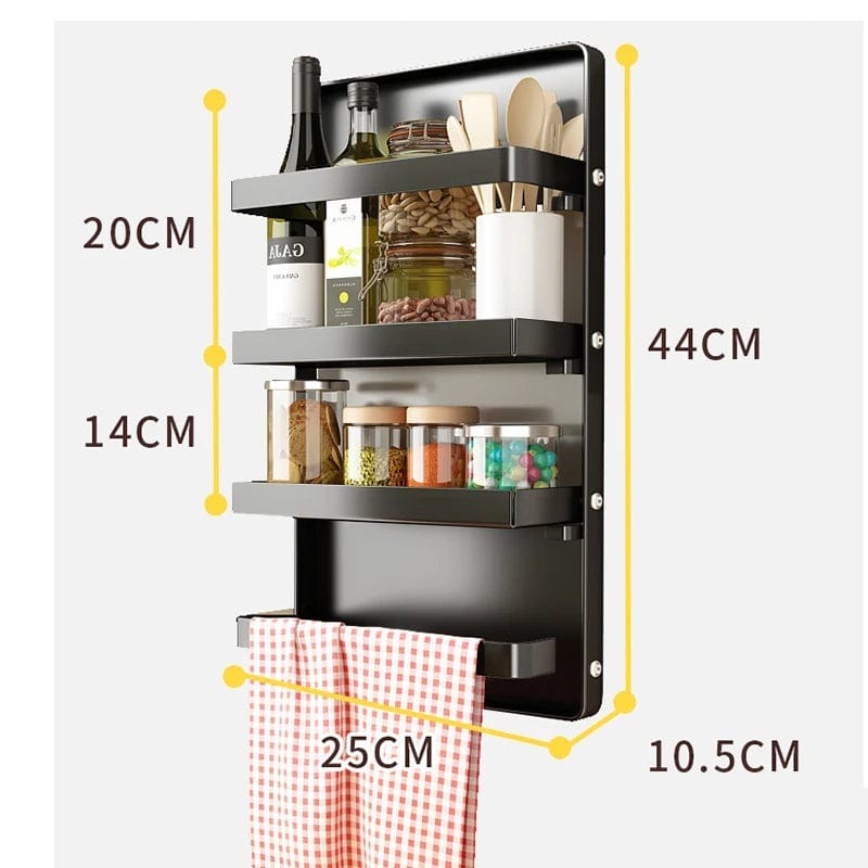 Effortless Organization: Wall-Mounted 2-Tier/3-Tier Foldable Storage Rack for a Stylish Kitchen