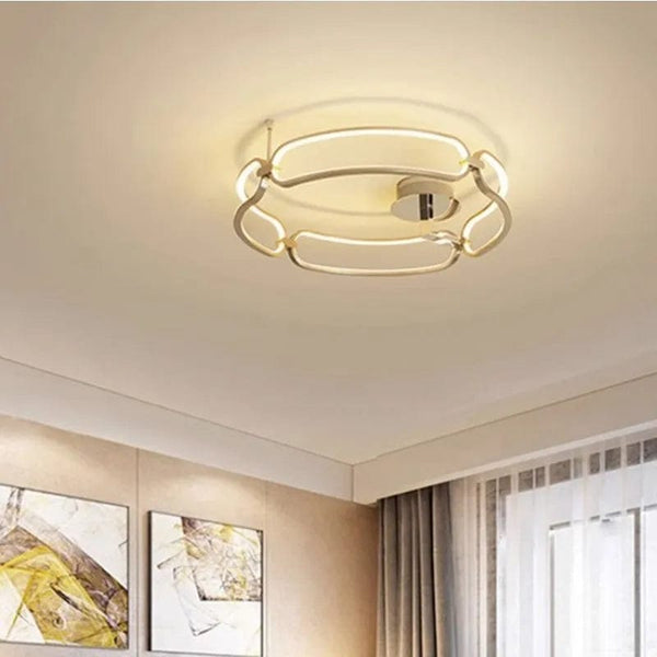 Nordic bedroom light luxury modern simple living room lamps led round room ceiling light