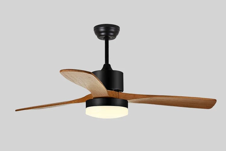 Modern Comfort Meets Functionality: 42'' LED Ceiling Fan with Light Kit, Remote Control, and Solid Wood Design