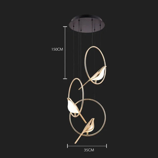 Sophisticated Illumination: Fancy Lights for Home - Nordic Pendant Lamp with Magpie Design