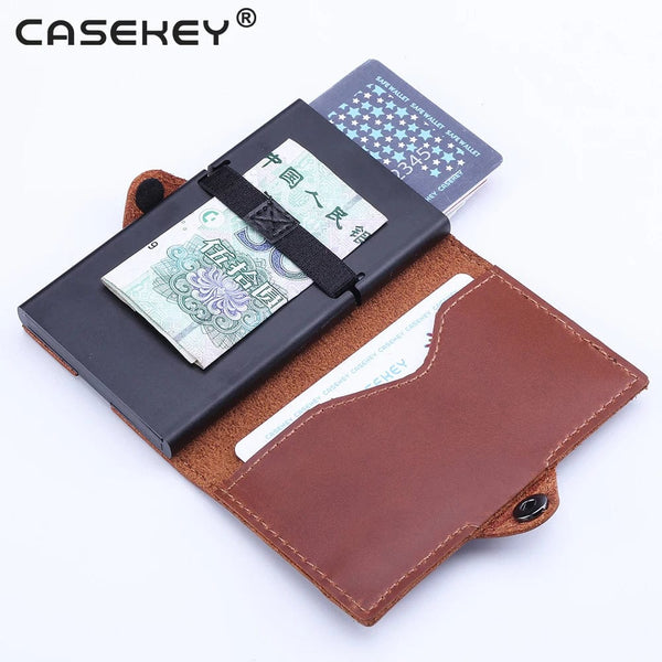 Smart and Stylish Organization: CaseKey Handmade Leather Wallet for Keys and Cards