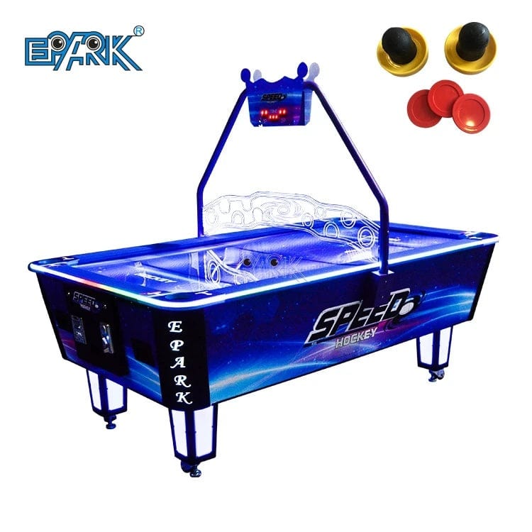 Coin-Operated Competition: Large Double Game Machine for Ultimate Air Hockey Thrills