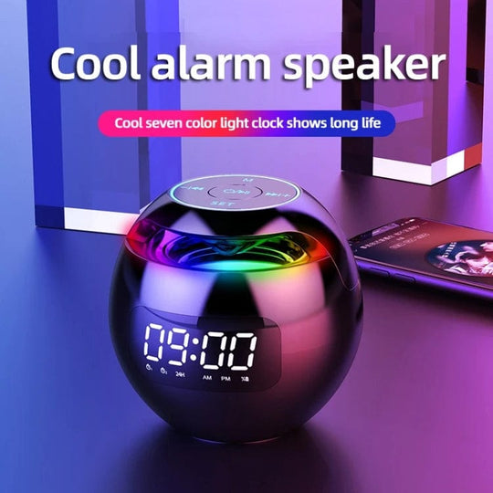 Portable Colorful Ball Wireless Speaker with LED Mini Speaker and Alarm Clock