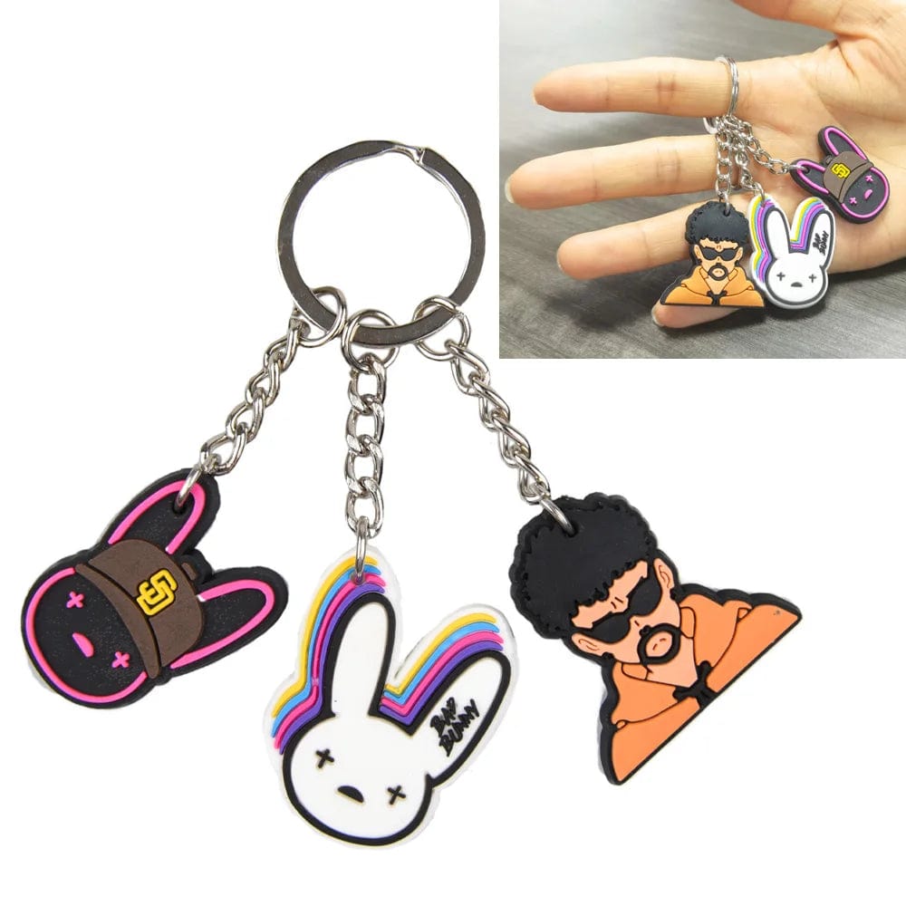 Promote with Style: 3D Soft PVC Rubber Keychains - Featuring Bad Bunny