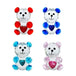 DILU Creative Cartoon Heart Bear Handmade Crystal Glass Ornament Pink Green Red Light Blue Animal Teddy Bear Model Deco Crafts