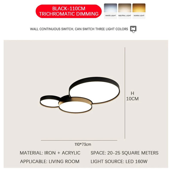 Timeless Elegance: Illuminate Your Bedroom and Living Room with the Latest Black White Ceiling Light