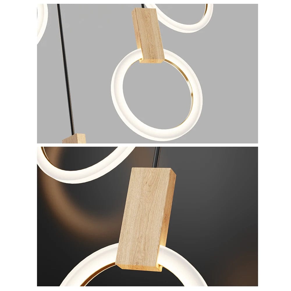 Luxurious Illumination: Gold Circle Pendant Lights - Modern Ceiling Decor for a Touch of Luxury