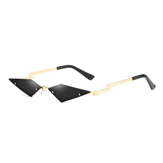 Fashion Rimless Cat Eye Sunglasses: Triangle UV400 Female Eyewear