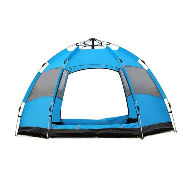 Luxury in Nature: Glamping 3-4 Person Pop Up Hexagon Tent with Advanced Venting