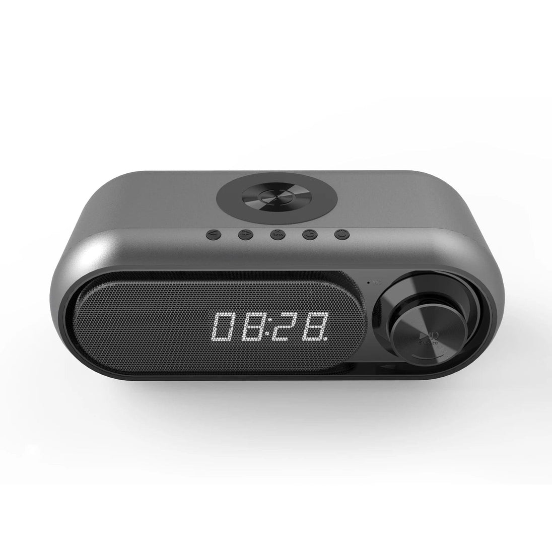 Wireless Radio Alarm Clock with USB Charger and Speaker: Mains Powered LED Display