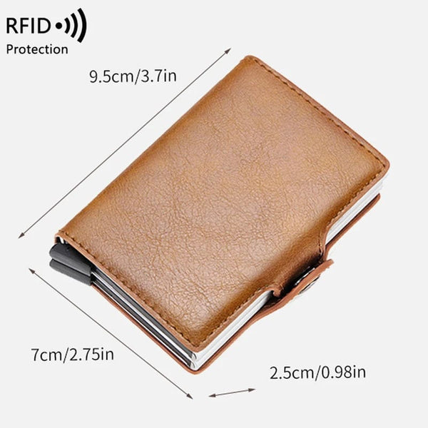 Secure Style Companion: RFID Blocking Credit Card Holder in Carbon Fiber Aluminium Wallet