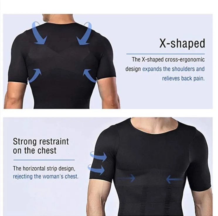 Define Your Confidence: High-Quality Men's Body Shaper Compression T-Shirt