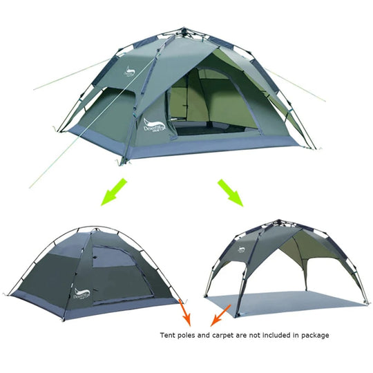 Instant Adventure Hub: Automatic Outdoor Sport Hiking Tent for the Whole Family