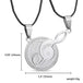 High-Quality 316 Stainless Steel Geometric Music Symbol Pendant Necklace - Simple Design with Leather Rope