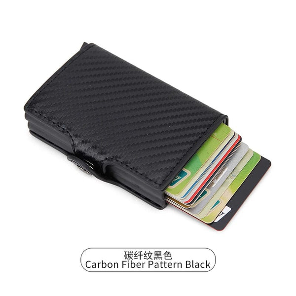 Secure Style Companion: RFID Blocking Credit Card Holder in Carbon Fiber Aluminium Wallet