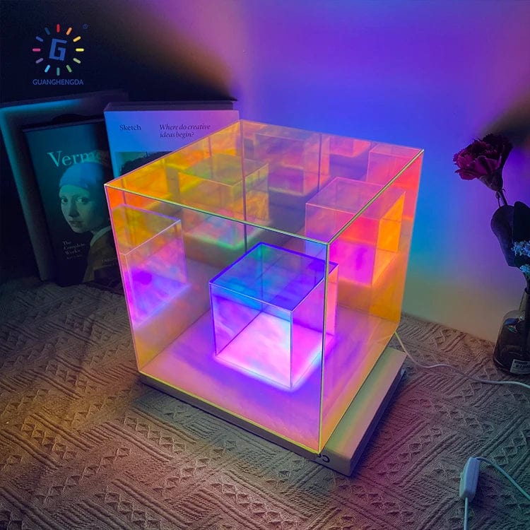 Infinite Brilliance: High-Quality Infinity Cube Ambient Night Light for Modern Bedrooms