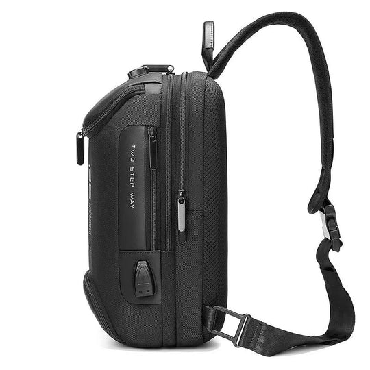 Fashion Anti-Theft Men's Waterproof Sling Bag for the Modern Gentleman"