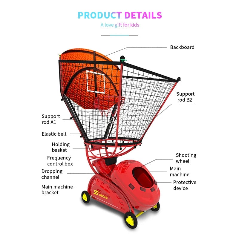 Shoot for Success: Elevate Your Child's Basketball Skills with the Siboasi Smart Basketball Shooting Machine